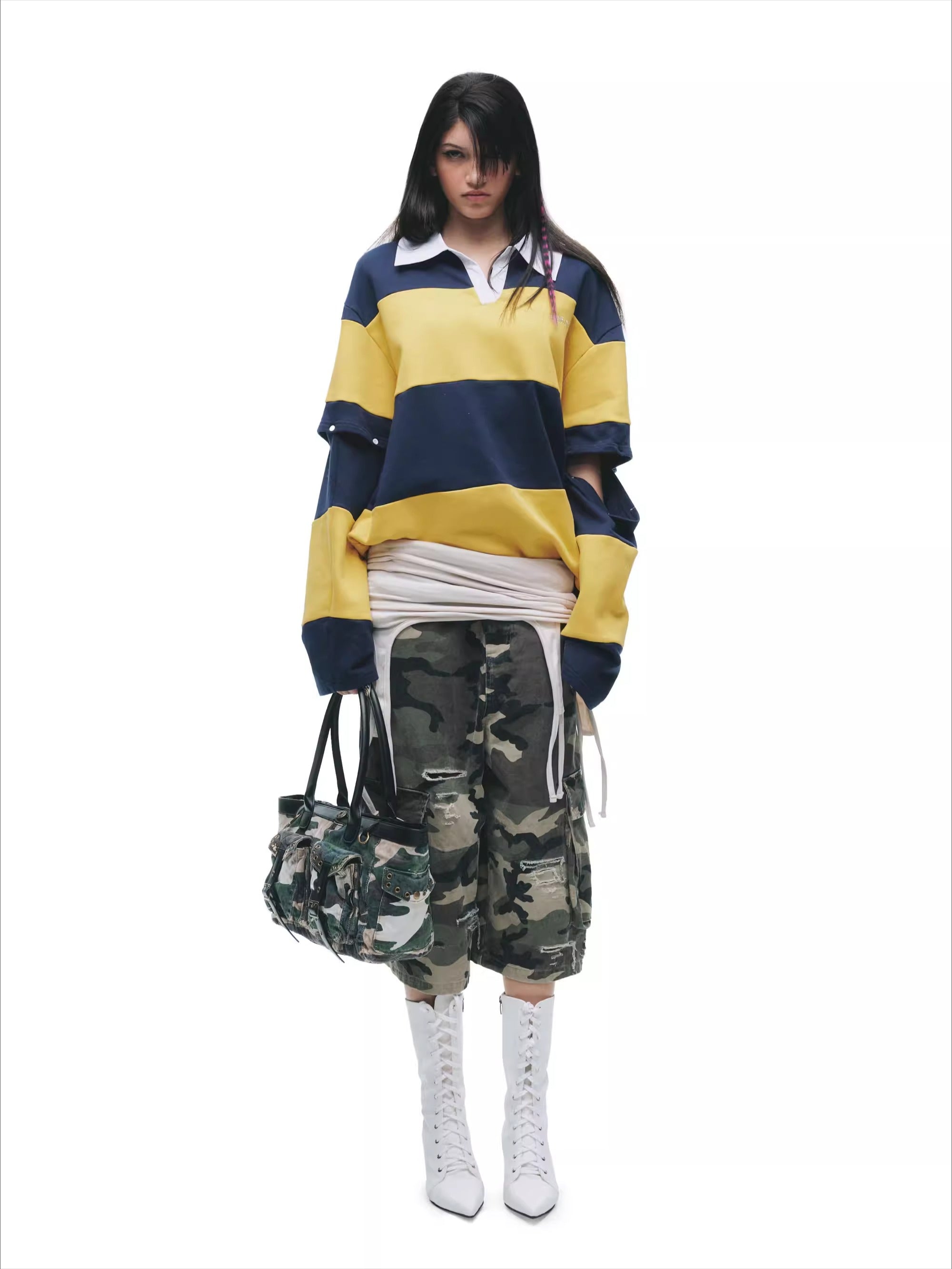 Detachable Patchwork Oversized T-Shirt