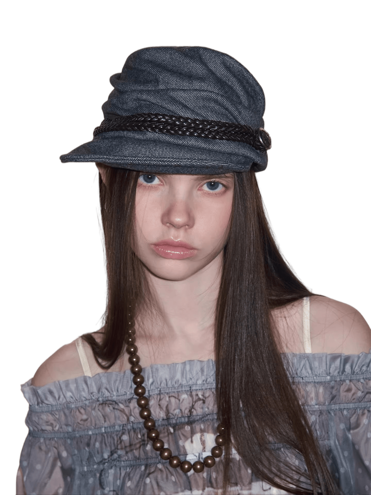 Court-Style Pleated Soft Baker Boy Cap