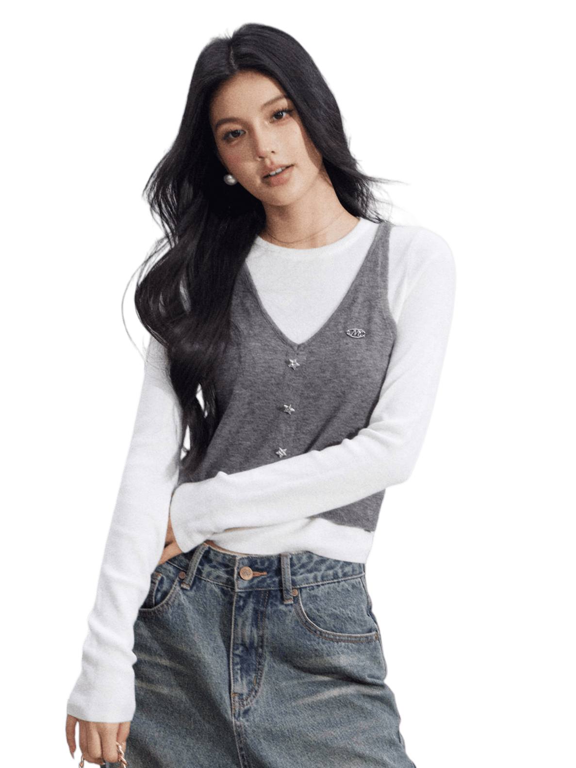 Knit Camisole and Inner Top Two-Piece Set