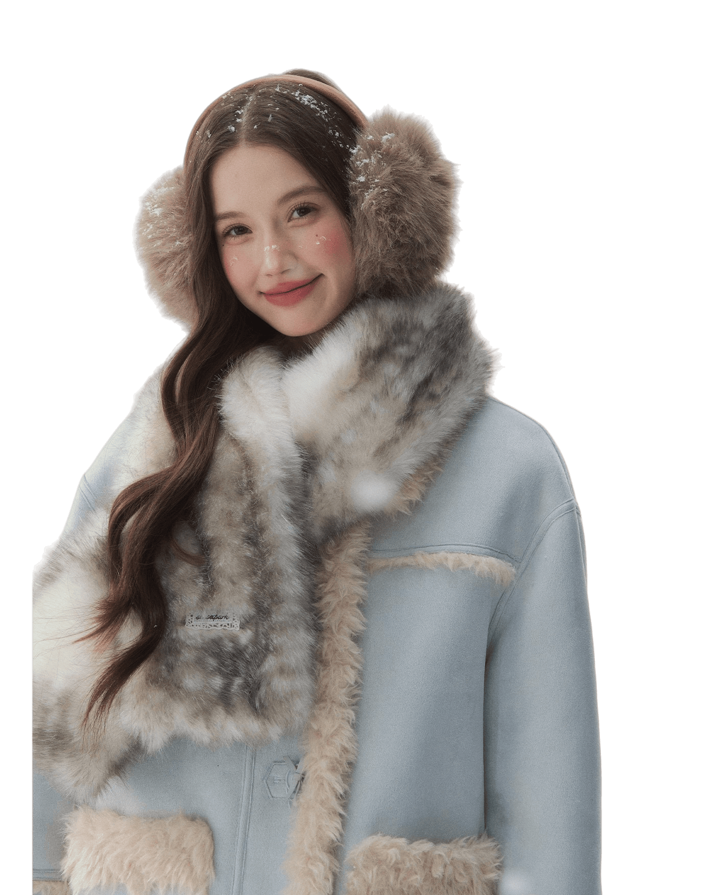 Fuzzy Bambi-Inspired Faux Fur Scarf