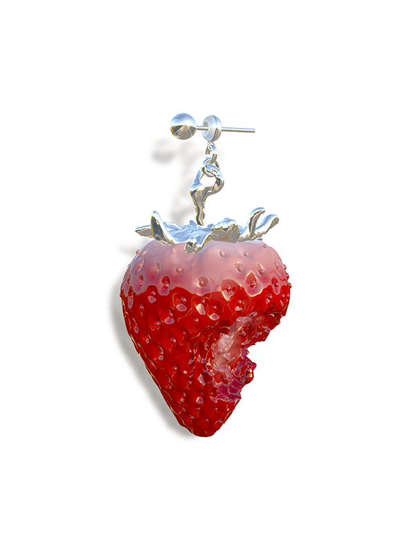 One-mouthful Strawberry Earrings