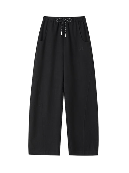 Contrast Drawstring Banana Pants