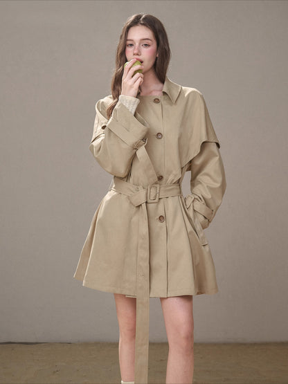 Comfy Chestnut Trench Coat