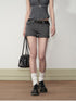 Soote Season Grey Patch-Pocket Low Waist Suit Shorts – view 7