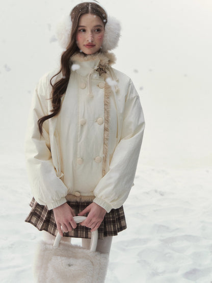 White Starry Birch Duck Down Jacket