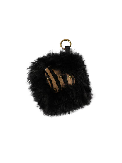 Leather Pony Hair Punk Shoulder Bag