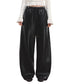 Relaxed Curve‑Hem PU Pants - CHINASQUAD