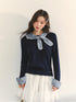 ASGONY Cable Knit Checkered Sweater – view 7