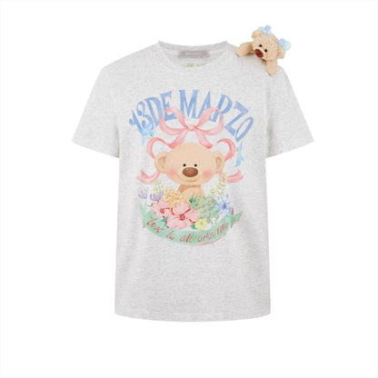 Floral Illustration Cotton Tee