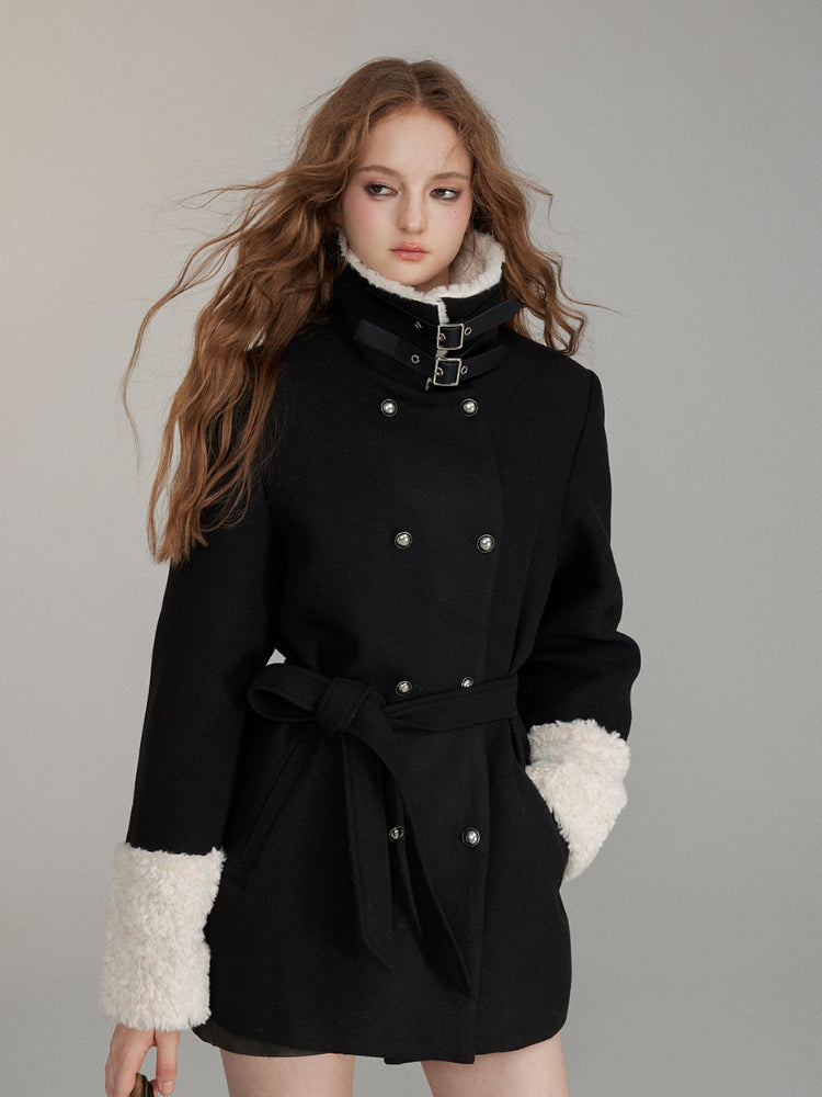 Patchwork Belted Waist Coat - CHINASQUAD