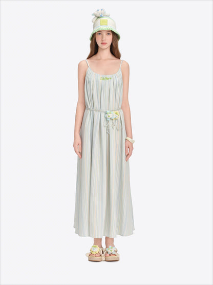 Floral Doll Strap Maxi Dress