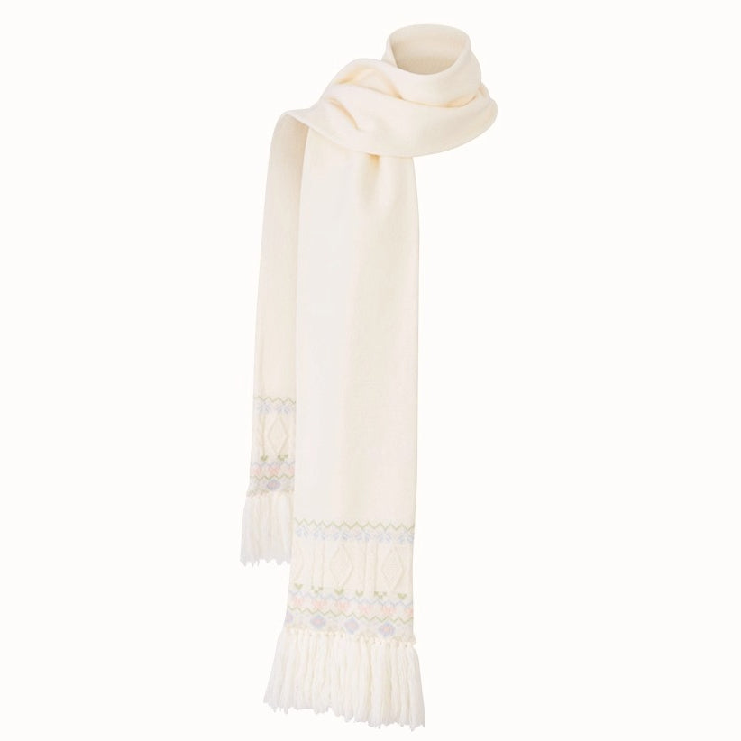 Cosagach Fair Isle Knit Crewneck &amp; Floral Skirt Set