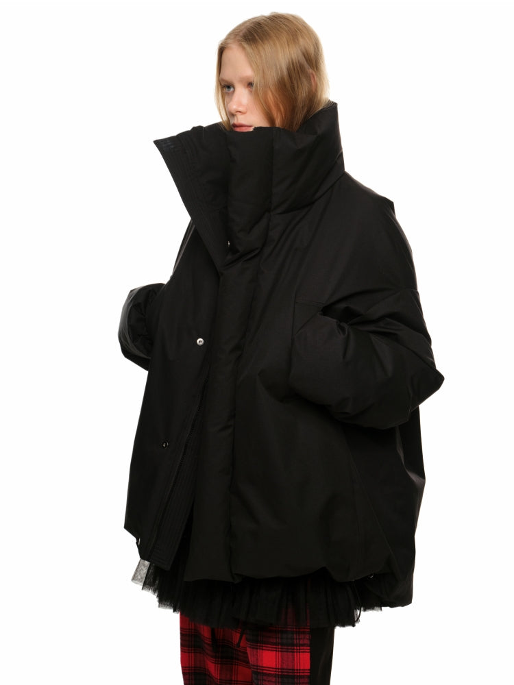 Stand Collar Loose Silhouette Down Jacket