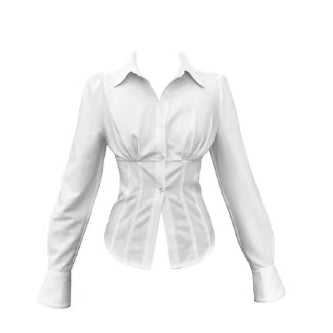 Waist-Cinching Long Sleeve Shirt