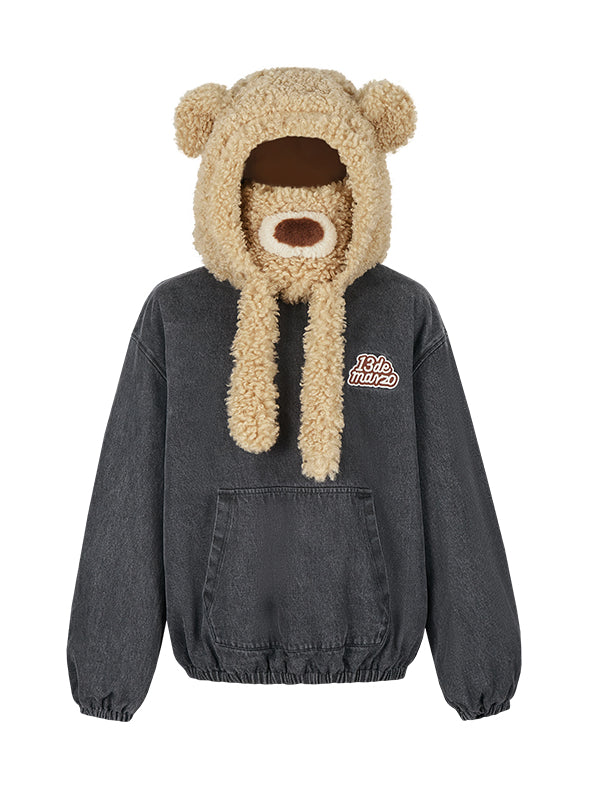 Bear Set Padded Hoodie