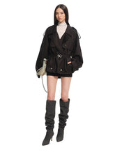 Draped Shoulder Oversize Trench Coat - CHINASQUAD
