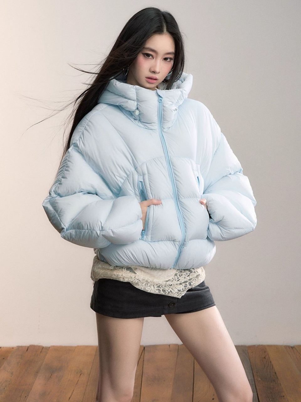 Pastel Cloud Puffer Down Jacket