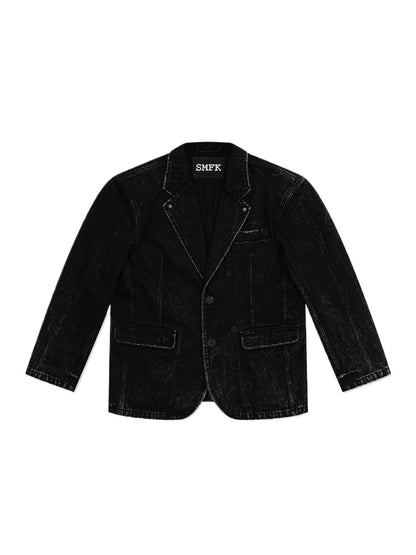 Compass Wild Studded Denim Blazer