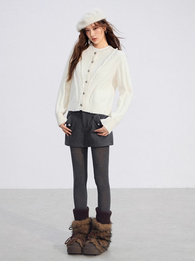 Soft Plush Cable-Knit Sweater