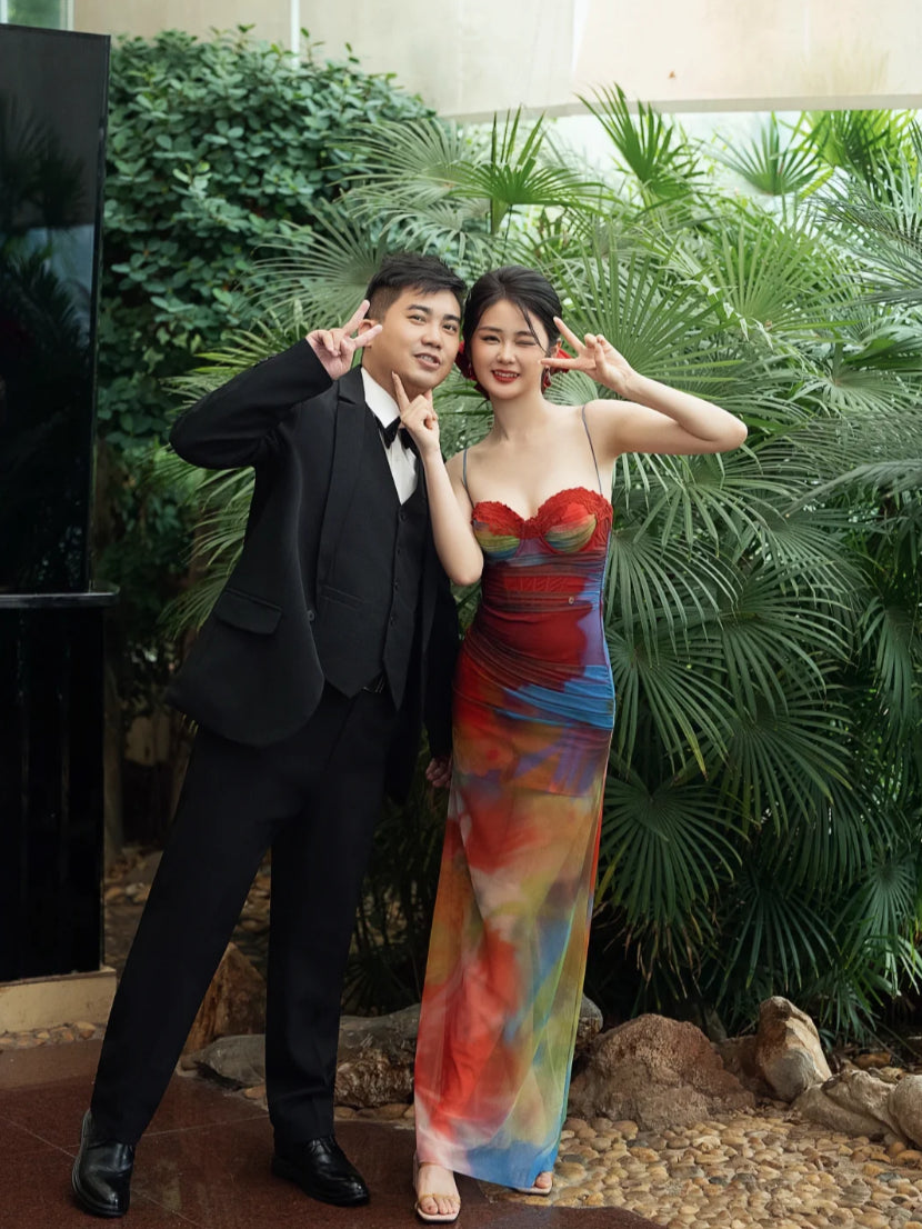 Fake Two Fishbone Slim Fit Dress