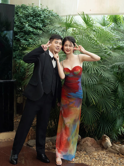 Fake Two Fishbone Slim Fit Dress