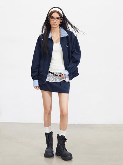 Vintage Plaid Patchwork Jacket