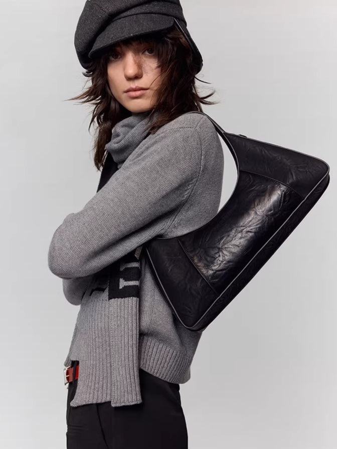 Waxed Eco-Leather Shoulder &amp; Handbag