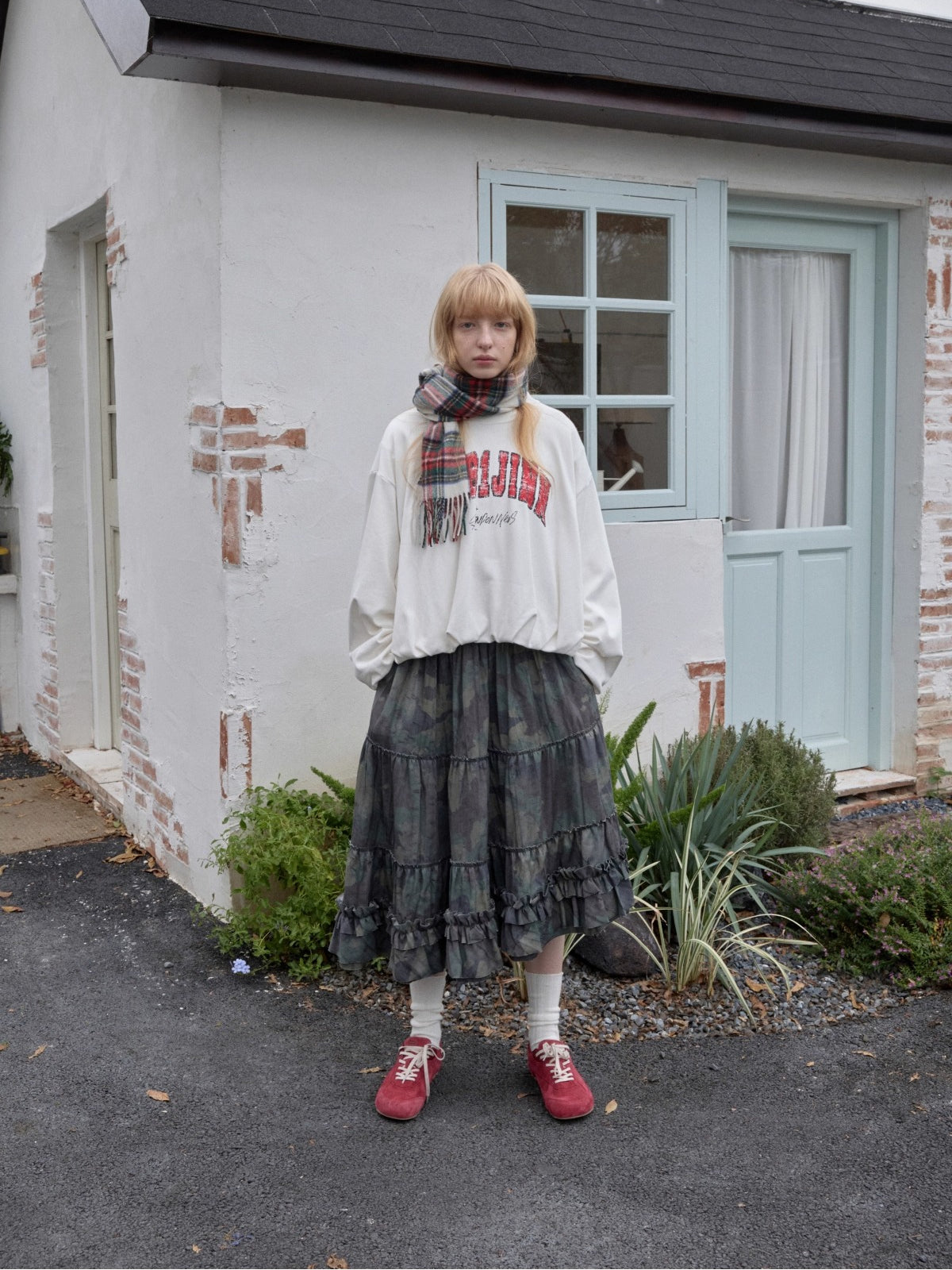 Vintage Letter Print Oversized Sweatshirt