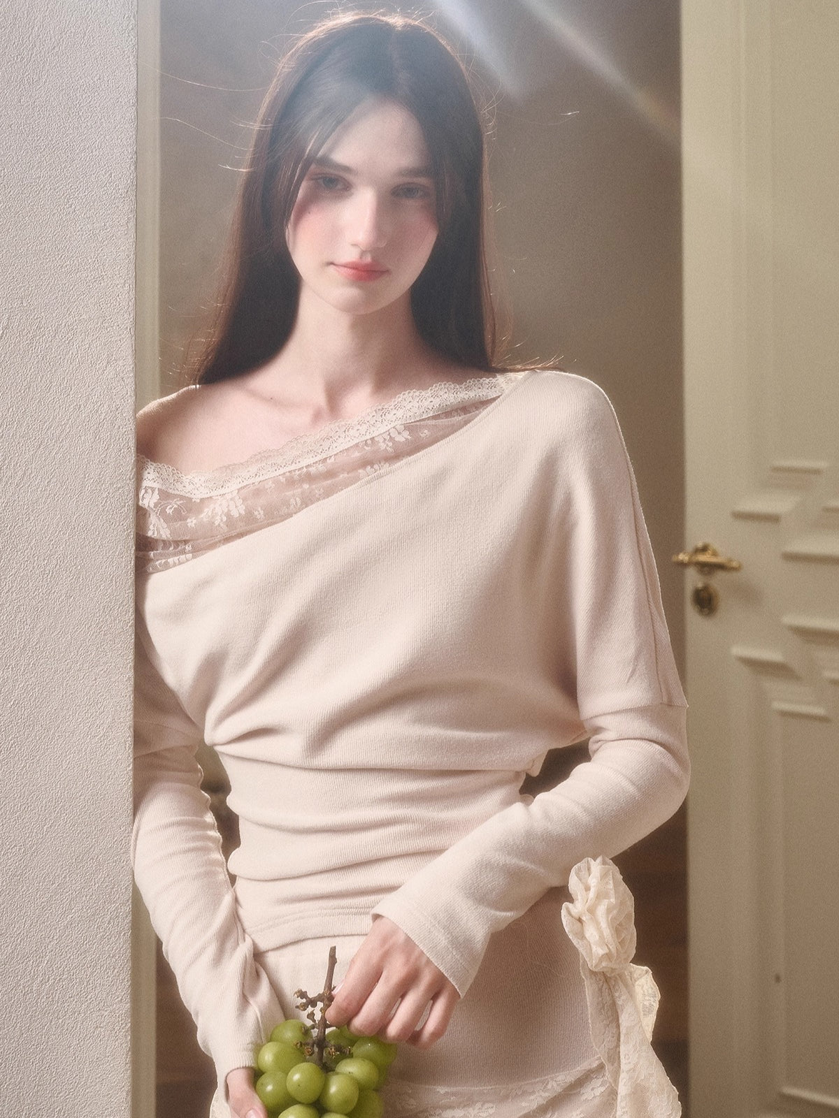 Breathe Lace Off-Shoulder Blouse &amp; Skirt Set