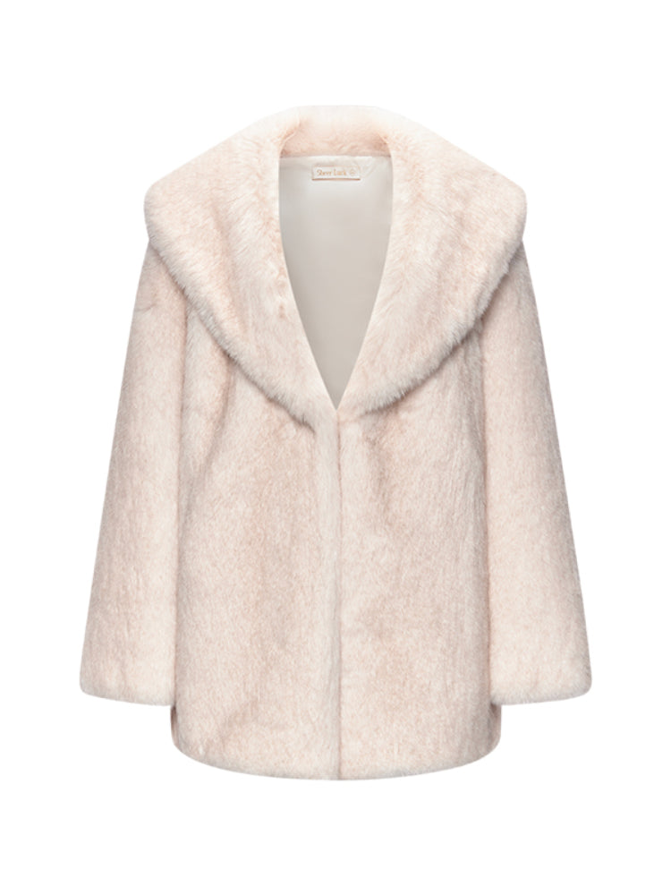 Eco-Friendly Faux Fox Fur Long Coat