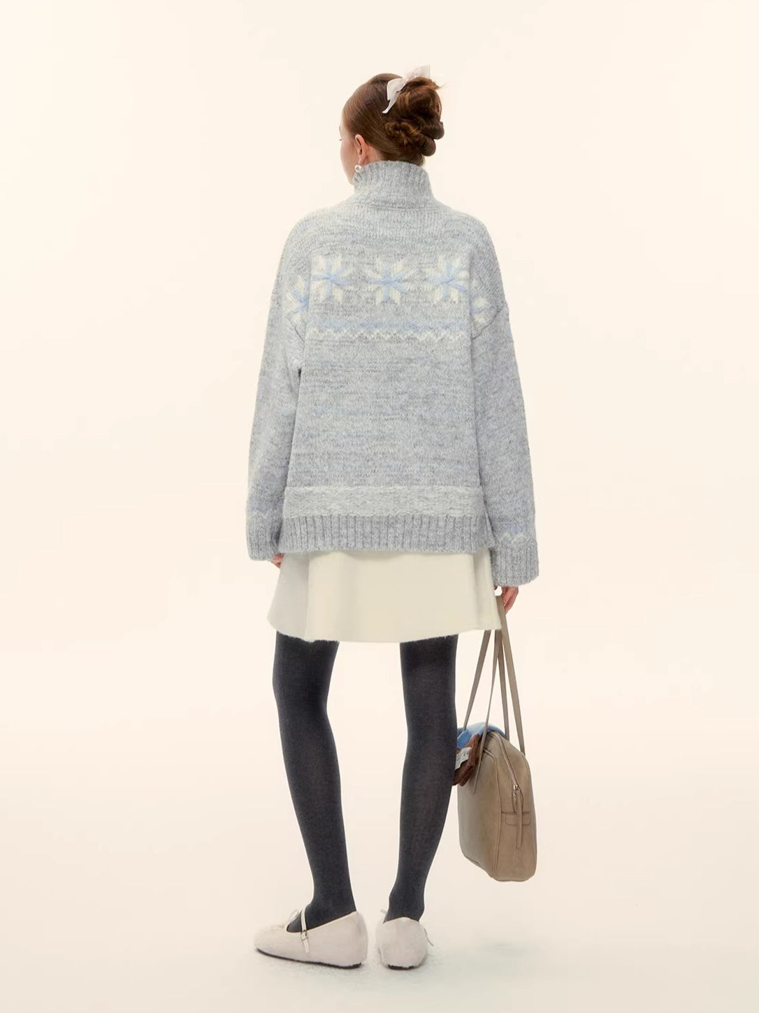 Snowflake Fair Isle Wool-Blend Knit Cardigan