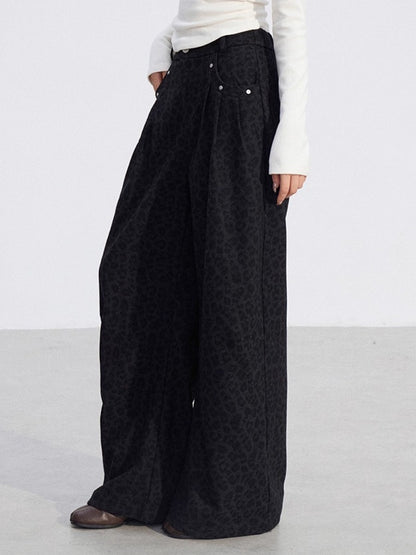 Wool-Blend Wide-Leg Trousers