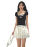 Two-piece Spliced Hem Lace Short-sleeve T-shirt - CHINASQUAD