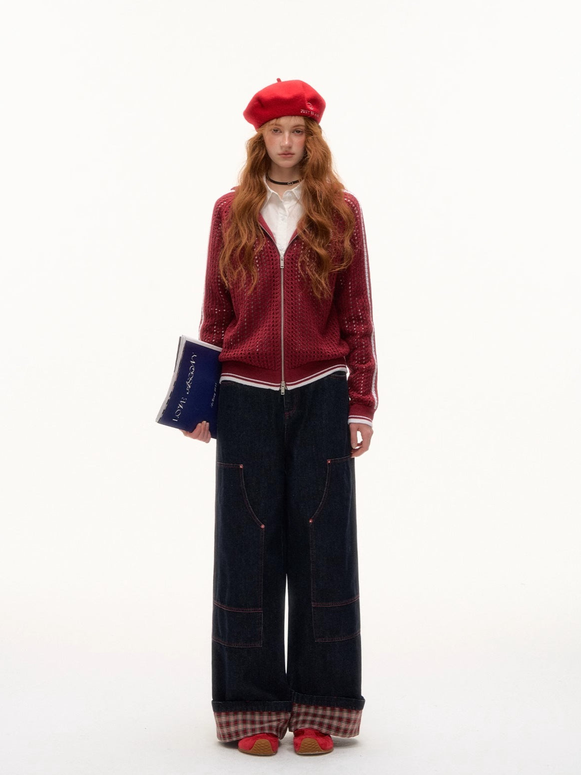 Varsity Embroidered Knit Hoodie
