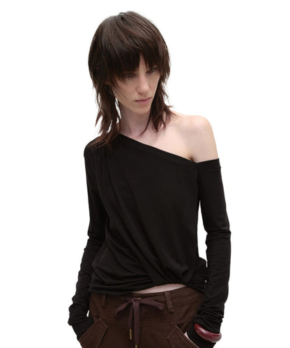 Chugangxi Draped One-Shoulder T-shirt