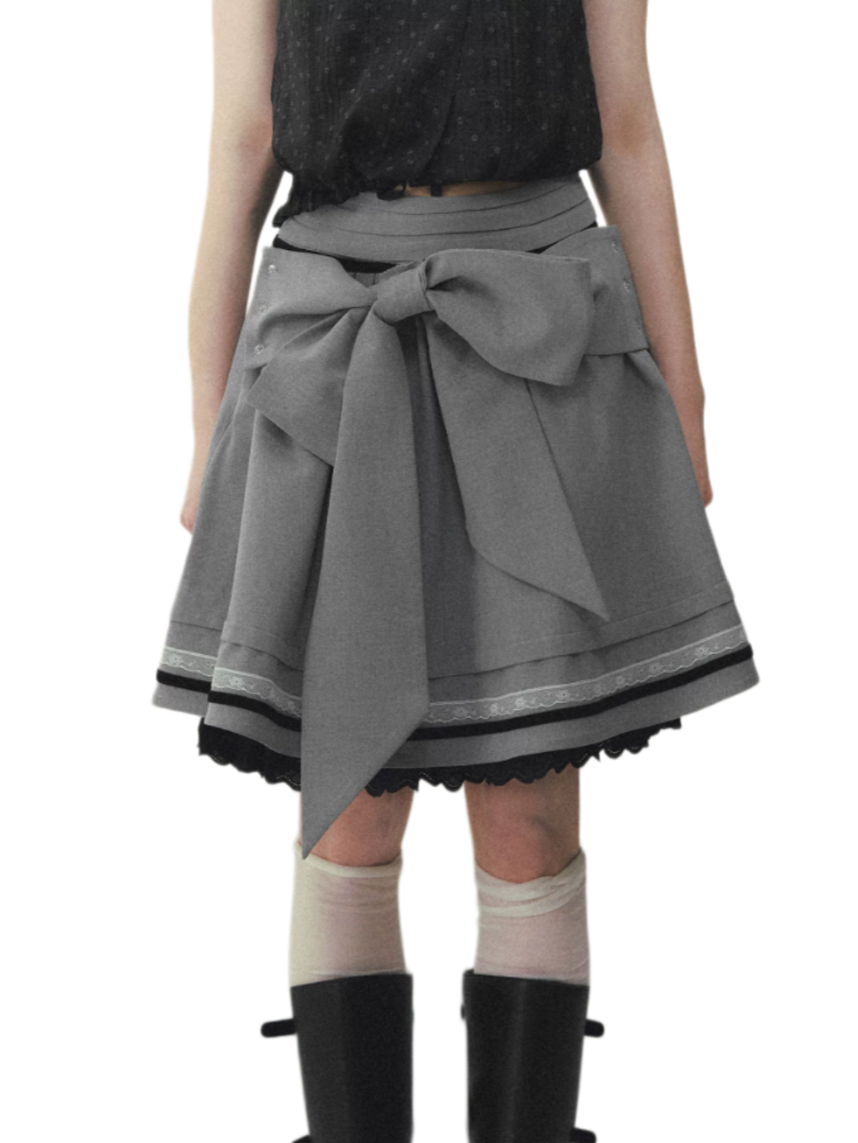 Academy Bow Lace A-Line Skirt