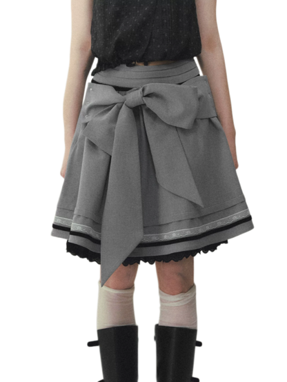 Academy Bow Lace A-Line Skirt