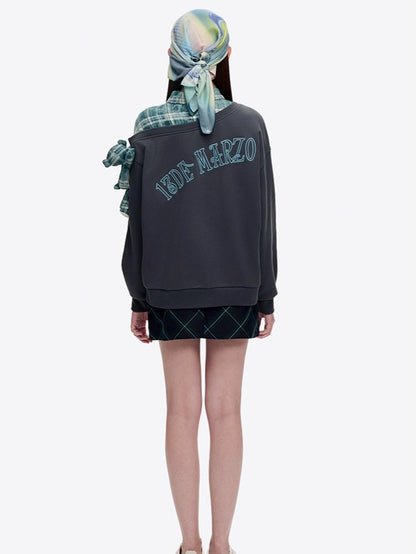 Asymmetric Layered Sweatshirt