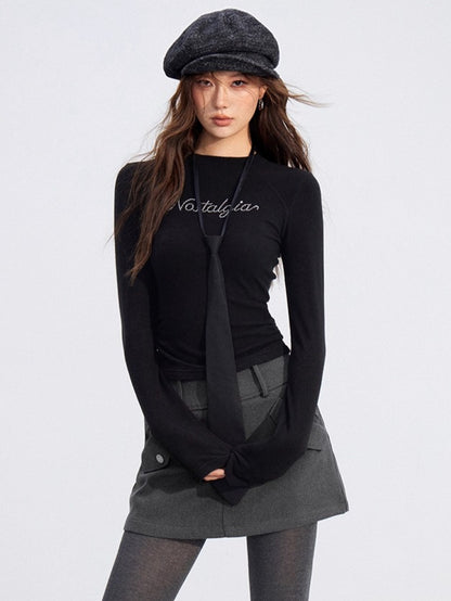 Embellished Fleece-Lined Knit Turtleneck