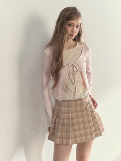 Striped &amp; Floral Design Layered Contrast Blouse