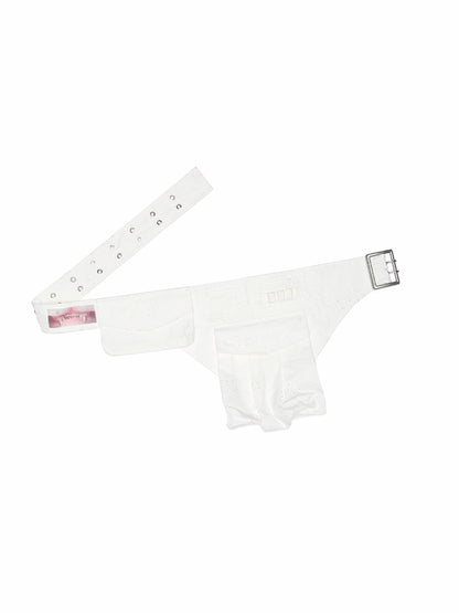 Embroidered Jacquard Utility Multi-Pocket 3D Waist Bag