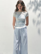 Contrast Color Fake Two-piece Mesh Lace Short-sleeve T-shirt - CHINASQUAD