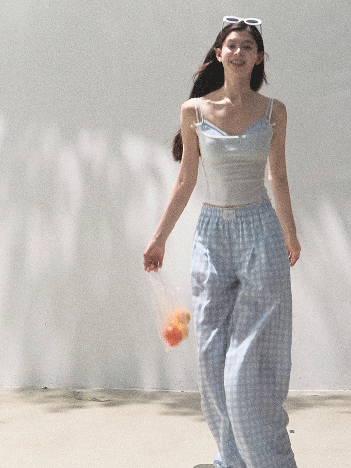 Tencel–Linen Relaxed Wide-Leg Pants