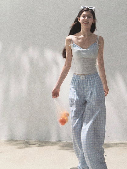 Tencel–Linen Relaxed Wide-Leg Pants