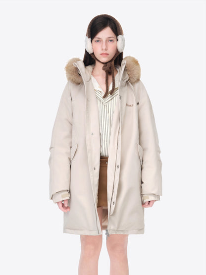 Faux Fur Collar Parka Down Coat