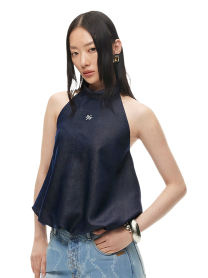 Bubble Silhouette Lyocell Denim Camisole