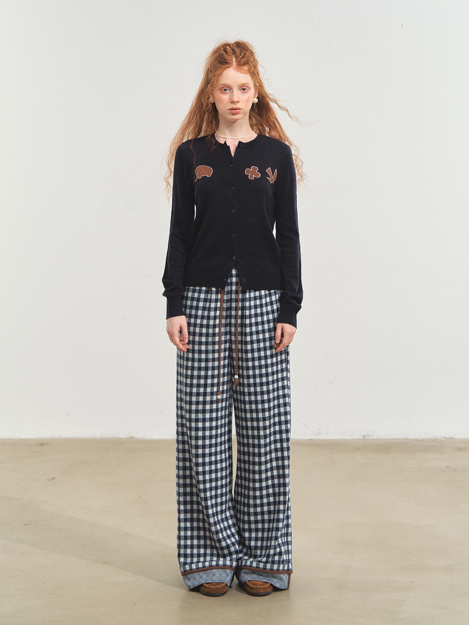 Playful Embroidered Patch Knit Cardigan