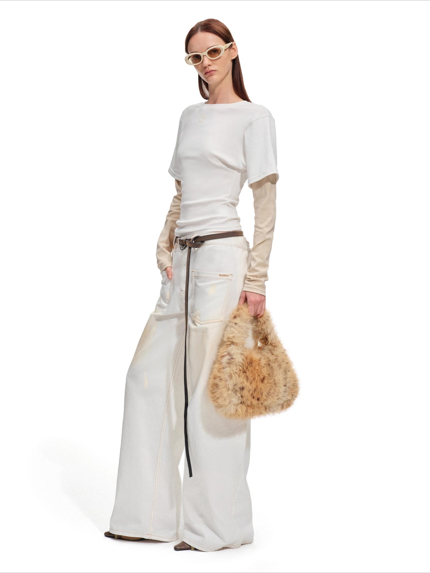 Contrast Paneled Long-Sleeve Tee