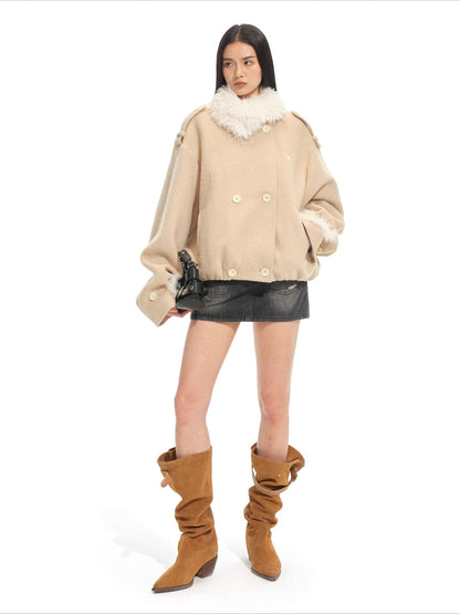 Polar Sculpted Wool-Blend Jacket