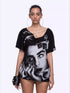 24ANS Blend Open-Back Chain Detail Loose T-Shirt – view 5